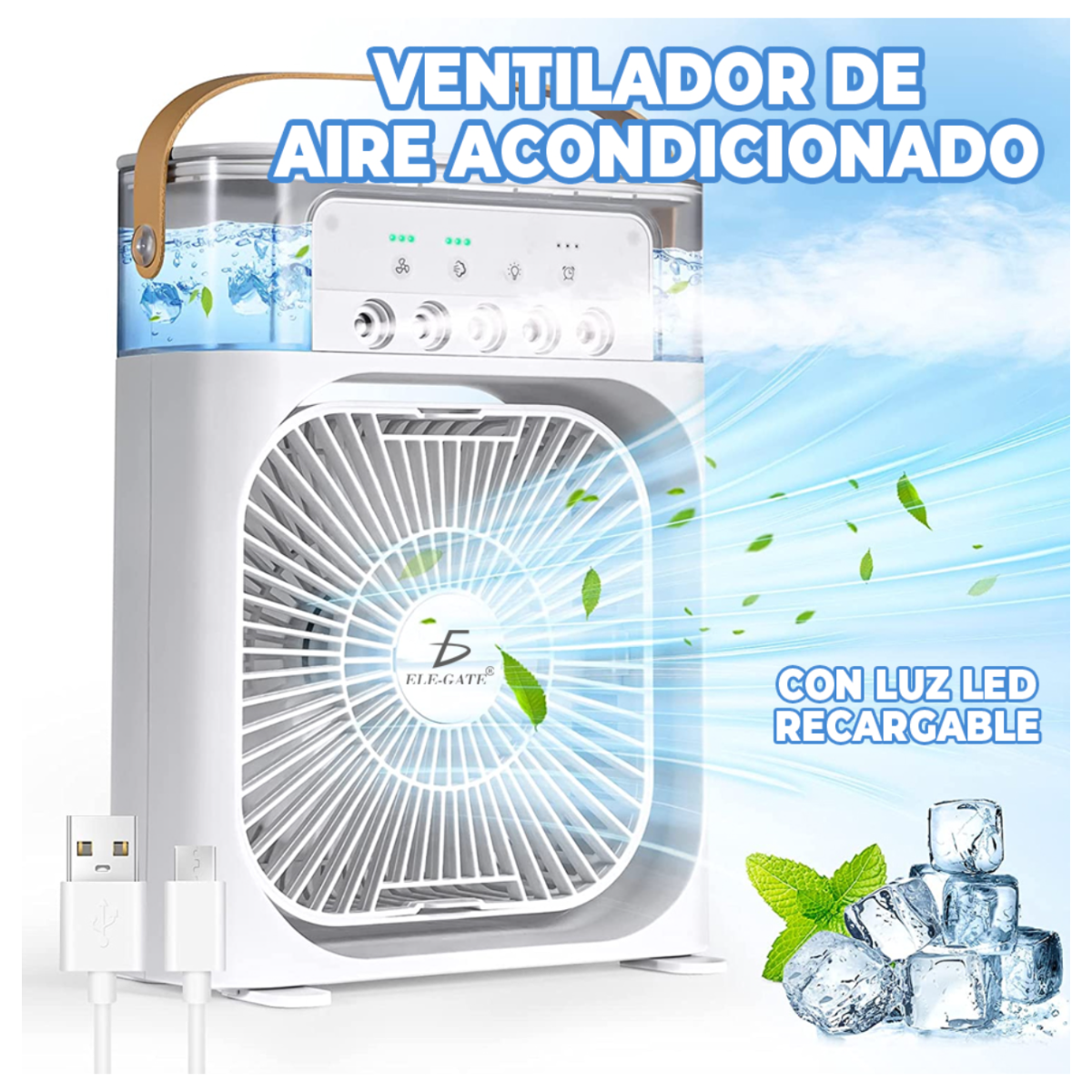Ventilador, Humidificador y Aire Acondicionado 3 en 1